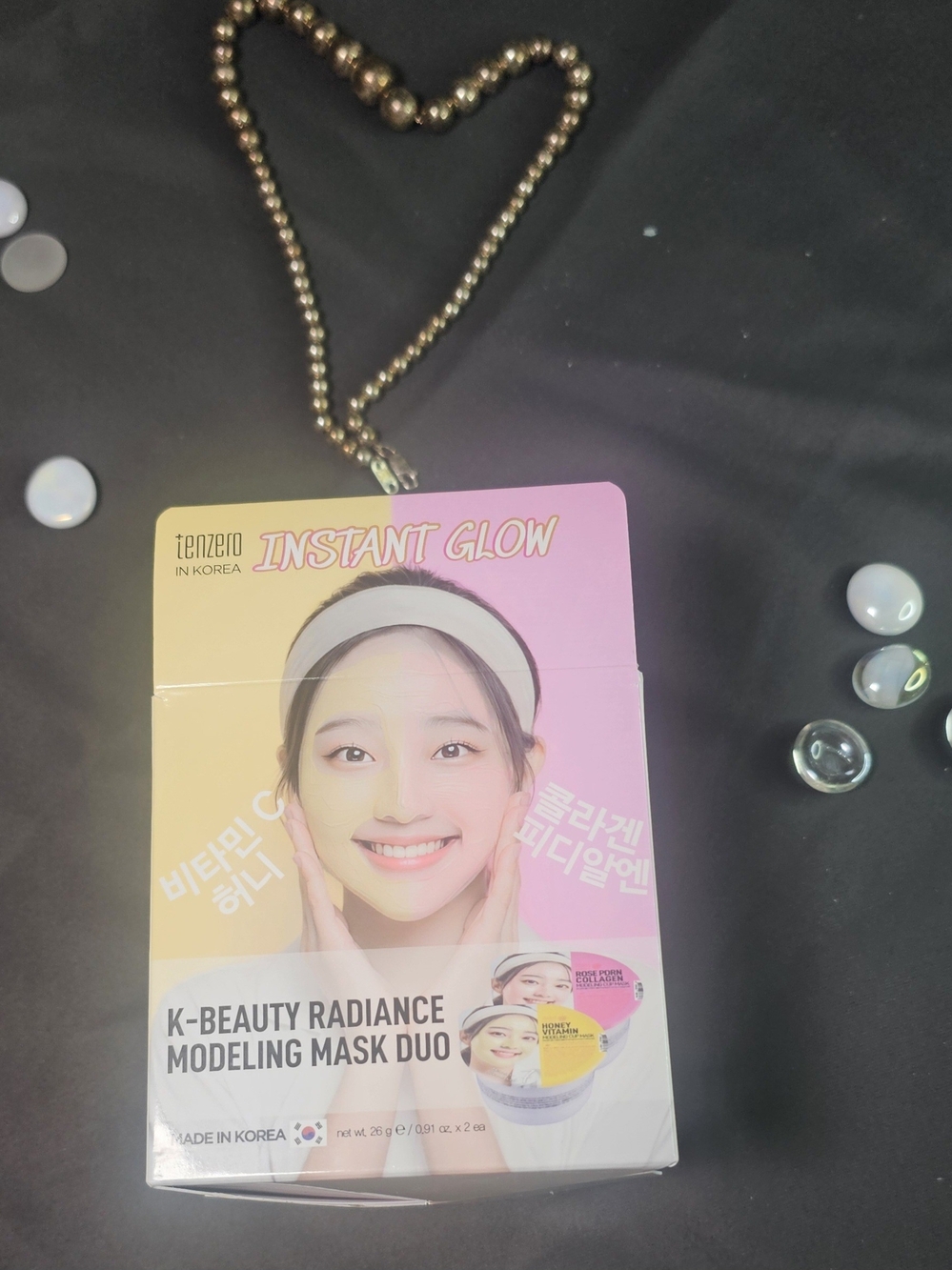 TenZem Instant Glow K-Beauty Radiance Modeling Mask Duo — Pink & Yellow